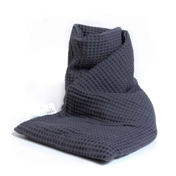 warmtesjaal wafel grof antraciet 70 cm