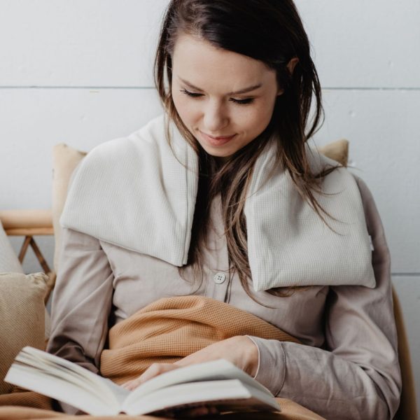 warmtesjaal wafel beige 70 cm