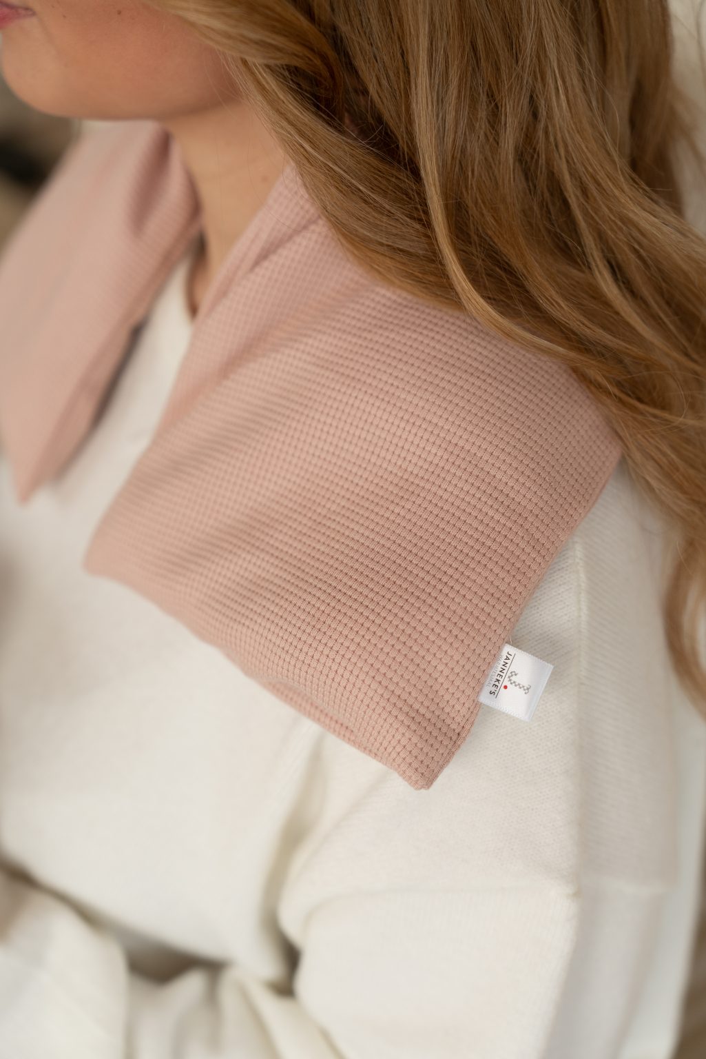 warmtesjaal wafel nude roze 70 cm warmtesjaal wafel nude roze 70 cm