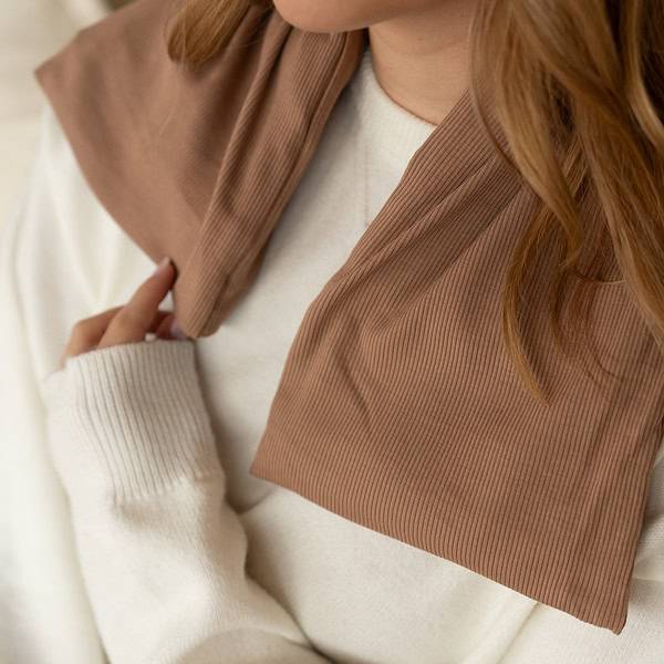 warmtesjaal wafel cacao 70 cm