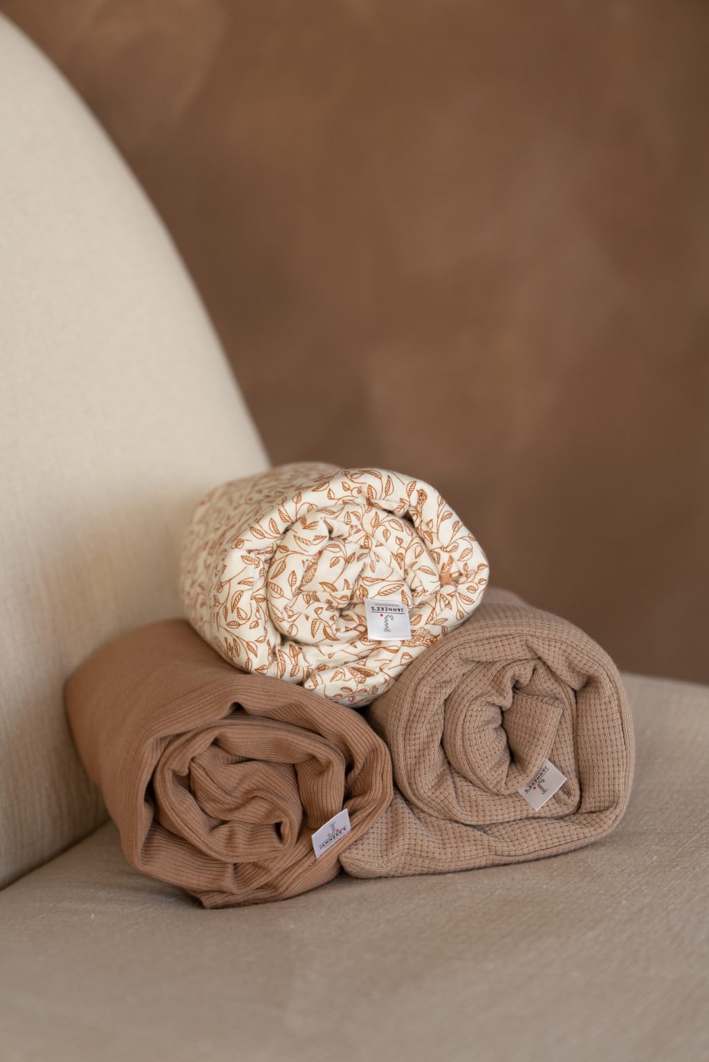 warmtesjaal wafel taupe 70 cm