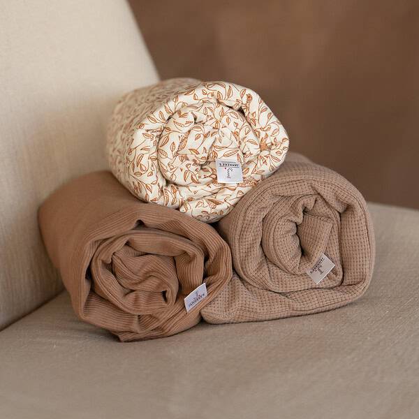 warmtesjaal wafel taupe 70 cm